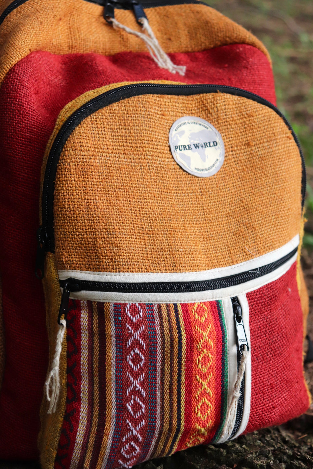 Pure World HIGH TIDE Multicolor Backpack Pure World| Sustainable Hemp Backpacks | Sahara – Pure World™ main image 4