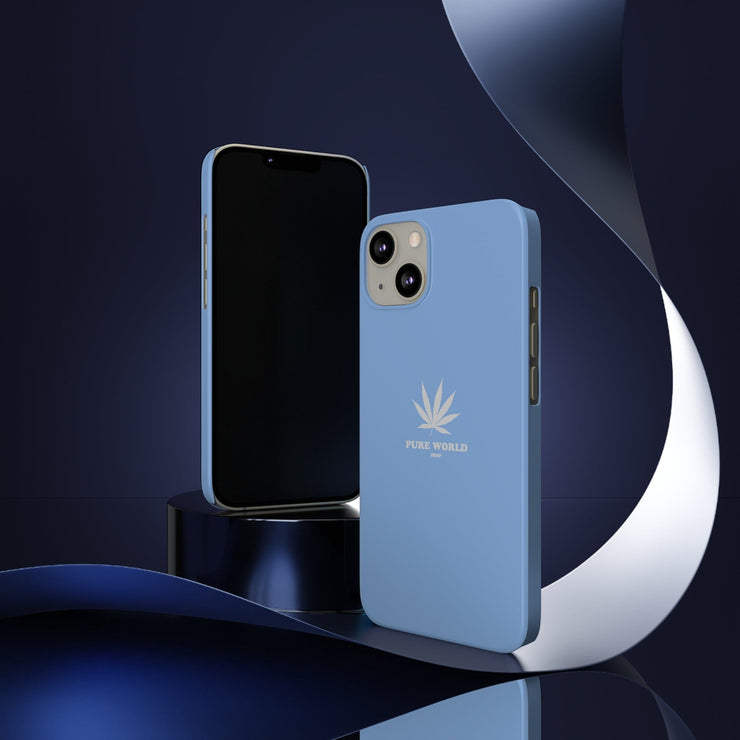 Printify Phone Case Hemp Iphone Case - Light Blue pure-world-organic-sustainable-products
