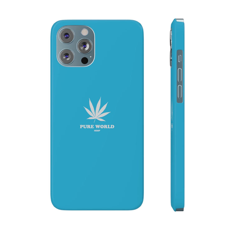 Printify Phone Case iPhone 12 Pro Max Copy of Hemp Iphone Case -  Blue pure-world-organic-sustainable-products