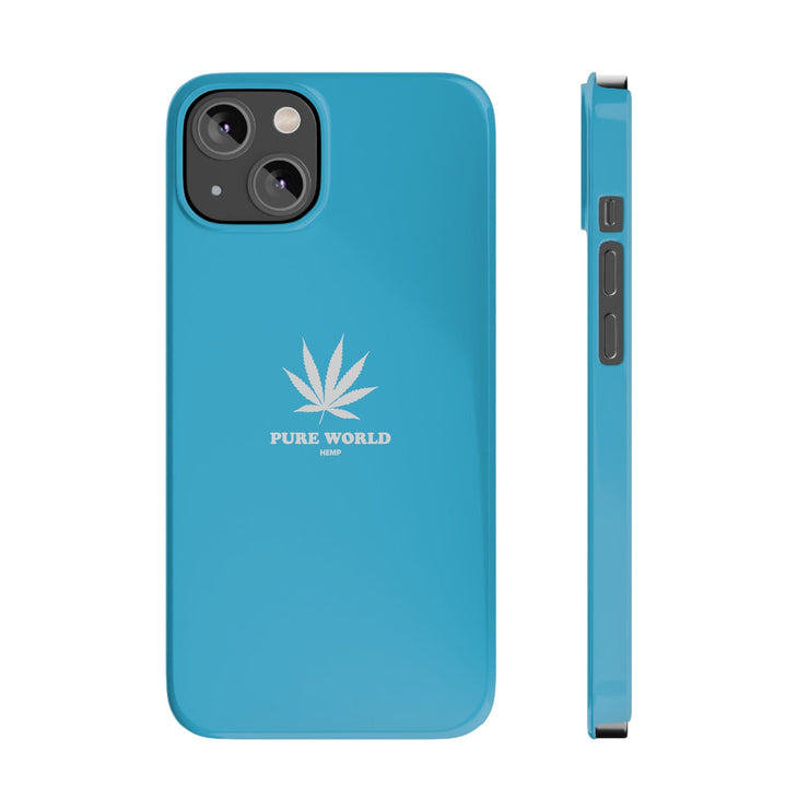 Printify Phone Case iPhone 14 Copy of Hemp Iphone Case -  Blue pure-world-organic-sustainable-products