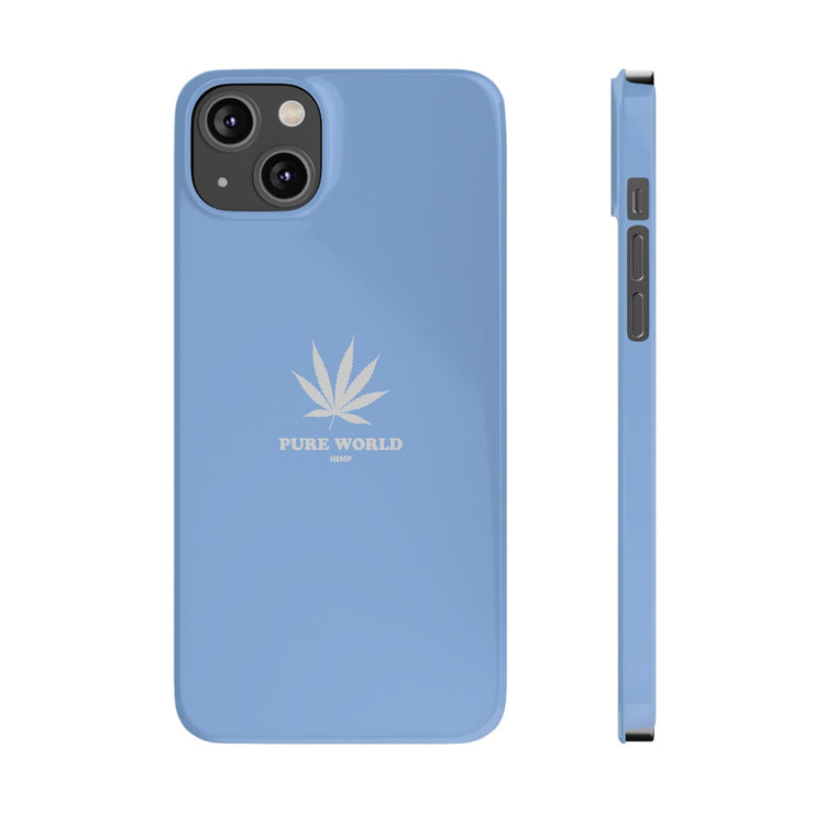 Printify Phone Case iPhone 14 Plus Hemp Iphone Case - Light Blue pure-world-organic-sustainable-products