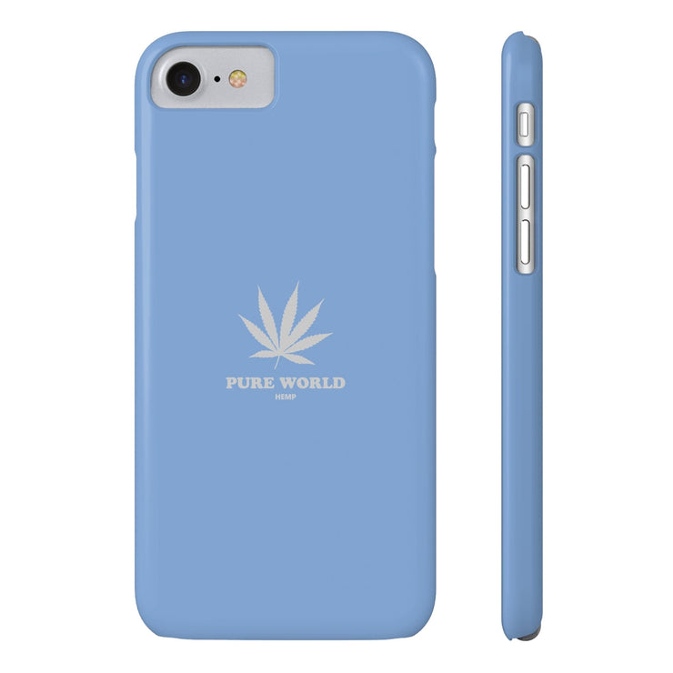 Printify Phone Case iPhone 7, iPhone 8 Slim Hemp Iphone Case - Light Blue pure-world-organic-sustainable-products