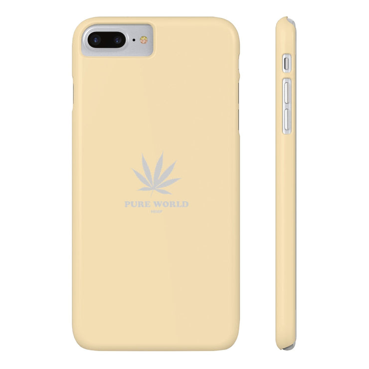 Printify Phone Case iPhone 7 Plus, iPhone 8 Plus Slim Hemp Iphone Case -  Sand pure-world-organic-sustainable-products