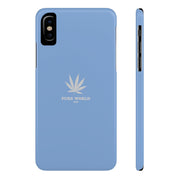 Printify Phone Case iPhone X Slim Hemp Iphone Case - Light Blue pure-world-organic-sustainable-products