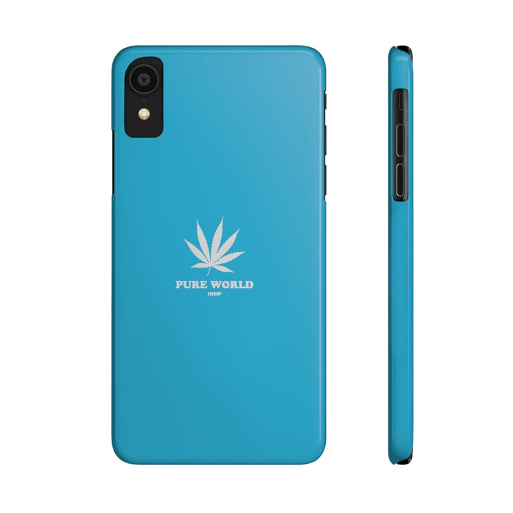Printify Phone Case iPhone XR Copy of Hemp Iphone Case -  Blue pure-world-organic-sustainable-products