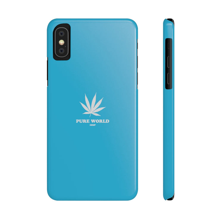 Printify Phone Case iPhone XS Copy of Hemp Iphone Case -  Blue pure-world-organic-sustainable-products