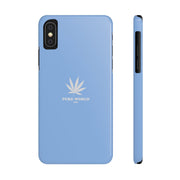 Printify Phone Case iPhone XS Hemp Iphone Case - Light Blue pure-world-organic-sustainable-products