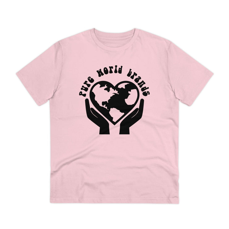 Printify T-Shirt Cotton Pink / 2XS Organic Pure World Heart T-Shirt pure-world-organic-sustainable-products
