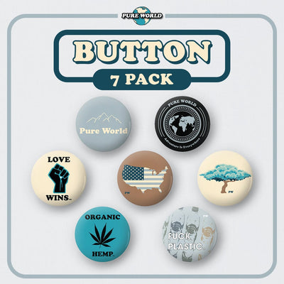 Pure World™ Button Bundle - 7 Pack pure-world-organic-sustainable-products