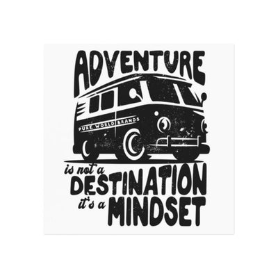 Printify Home Decor 3" x 3" / Square / 1 pc Adventure is a Mindset Magnet pure-world-organic-sustainable-products