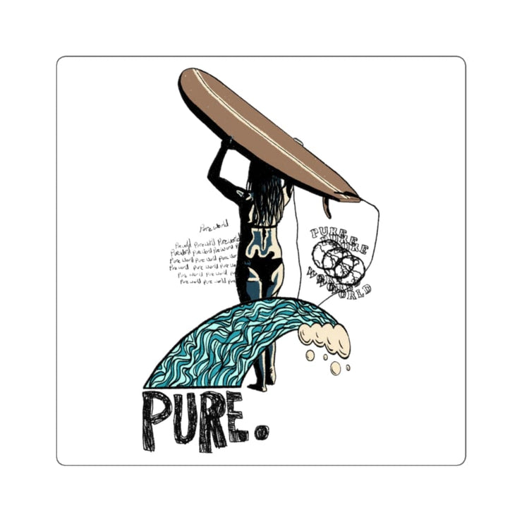 Printify Paper products 4" × 4" / White Surfs Up Sticker pure-world-organic-sustainable-products