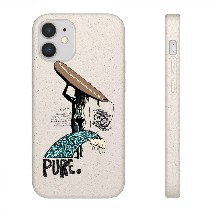 Printify Phone Case iPhone 12 Mini Biodegradable Surfs Up phone case pure-world-organic-sustainable-products