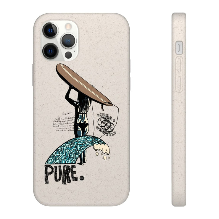 Printify Phone Case iPhone 12 Pro Biodegradable Surfs Up phone case pure-world-organic-sustainable-products