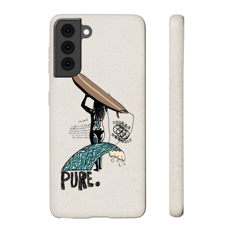 Printify Phone Case Samsung Galaxy S21 Plus Biodegradable Surfs Up phone case pure-world-organic-sustainable-products