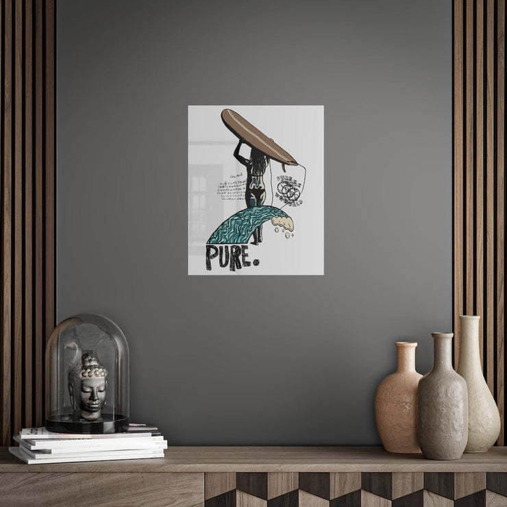 Printify Poster Surfs Up Poster pure-world-organic-sustainable-products