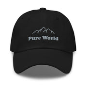 Pure World™ Black Black Dad hat pure-world-organic-sustainable-products