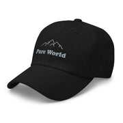 Pure World™ Black Black Dad hat pure-world-organic-sustainable-products