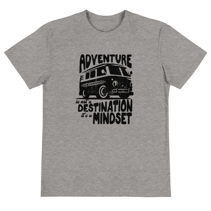 Pure World™ Dark Heather Grey / S Adventure is a Destination Sustainable T-Shirt pure-world-organic-sustainable-products