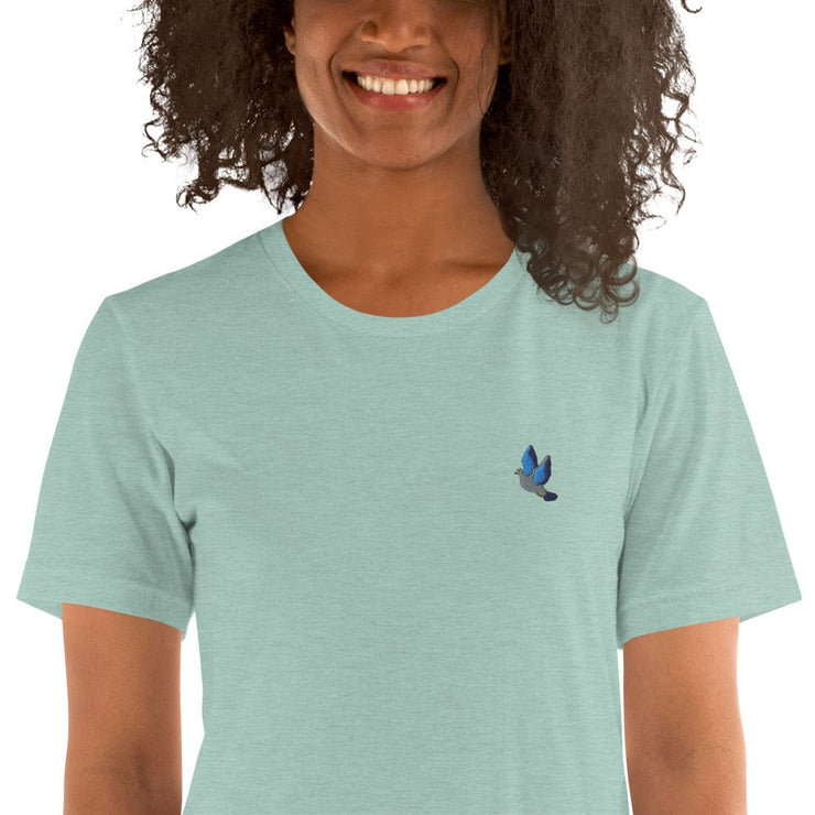 Pure World™ Heather Prism Dusty Blue / XS Pure World Fly Embroidered T-Shirt pure-world-organic-sustainable-products