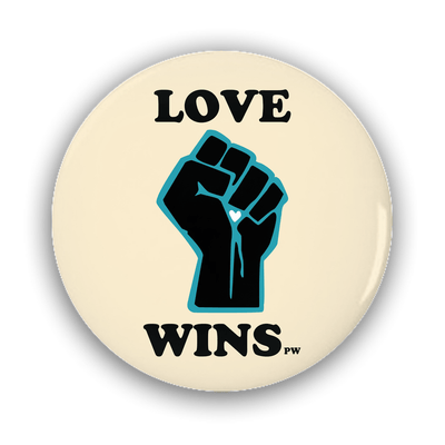 Pure World™ Love Wins Button pure-world-organic-sustainable-products